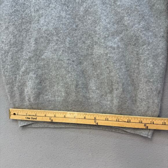 J. Crew Sweater Women's M Light Grey 100% Cashmere CNO3 Winter Preppy EUC - Picture 7 of 7